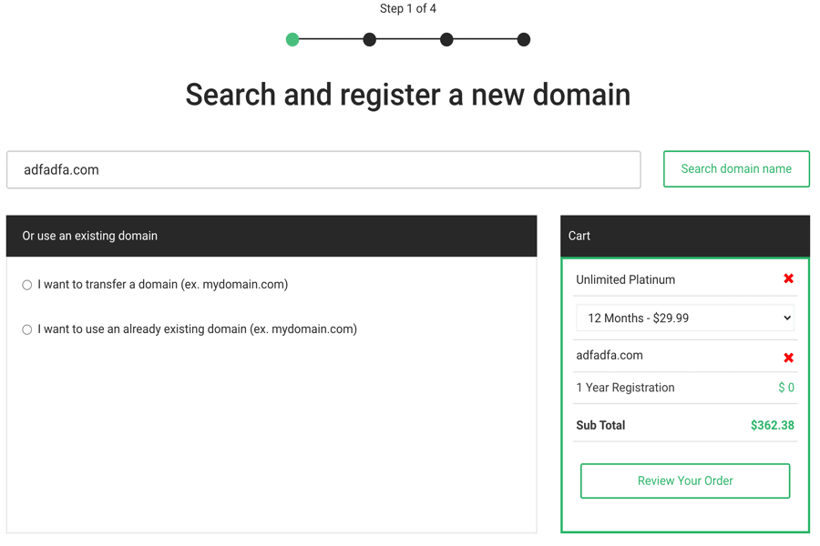 StableHost Domain Registration