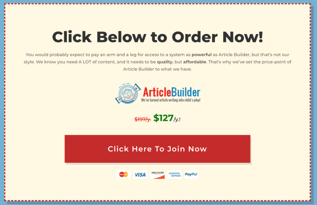Article Builder Pricing Article Builder Pricing