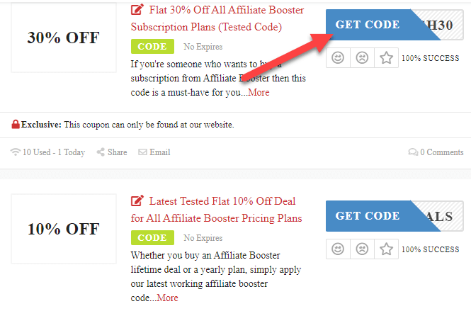 Affiliate Booster Coupon Codes