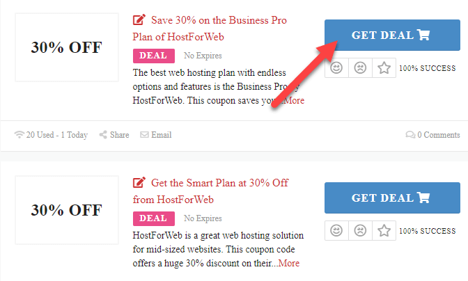 HostForWeb Coupons