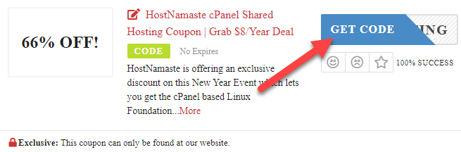 HostNamaste Coupons
