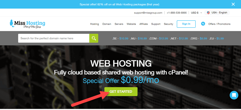 Miss Hosting Website