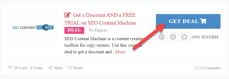 SEO Content Machine Coupons