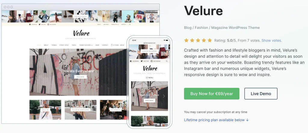 WPZoom Velure Theme WPZoom Velure Theme