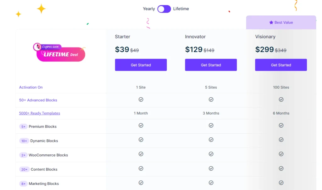 Essential Blocks Yearly Pricing Essential Blocks Yearly Pricing