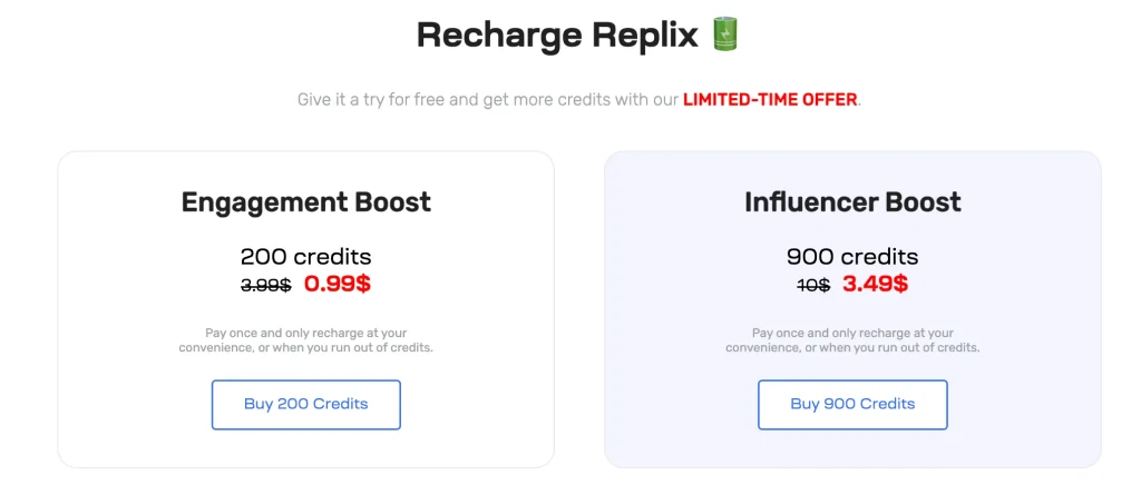Replix Pricing Replix Pricing
