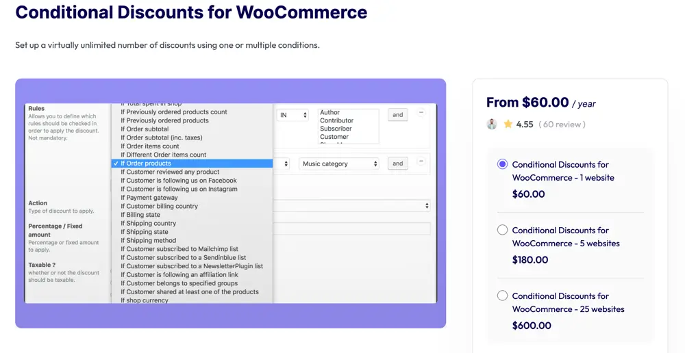 Conditional Discounts for WooCommerce Conditional Discounts for WooCommerce
