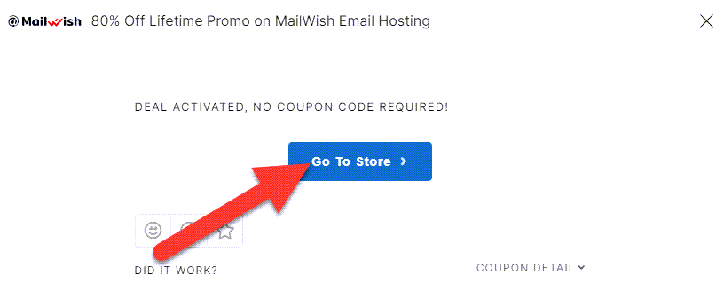 MailWish Deal Activated