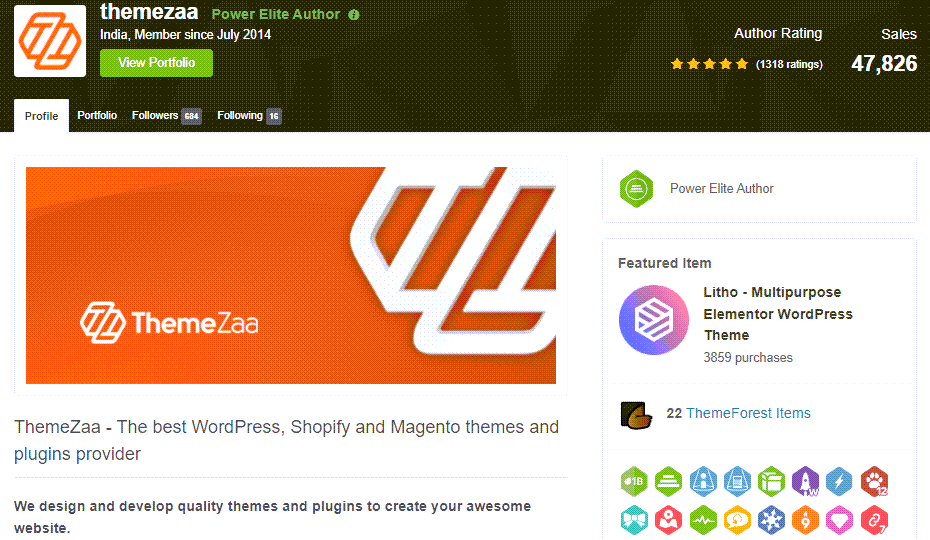 ThemeZaa Profile Overview ThemeZaa Profile Overview
