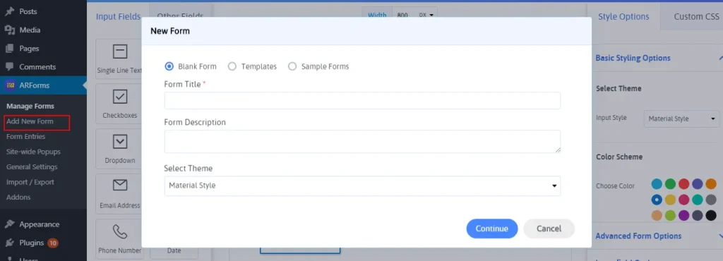 Blank Form Blank Form
