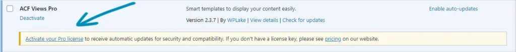 Click Activate your Pro license Click Activate your Pro license