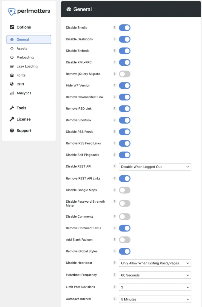 Perfmatters Quick Toggles Perfmatters Quick Toggles