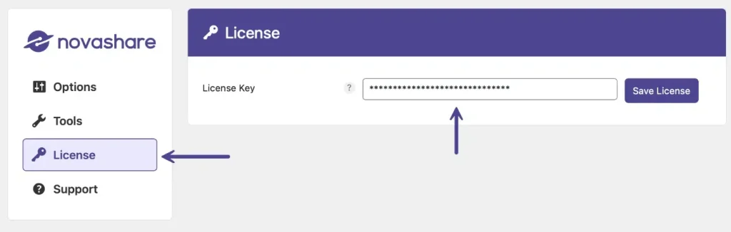 save license novashare