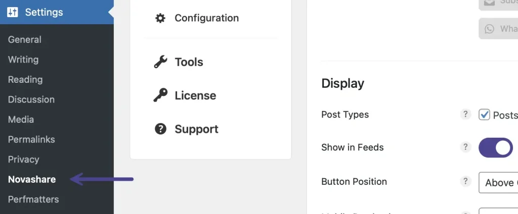 social network button novashare