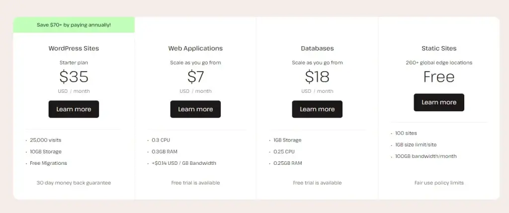 Kinsta plan Kinsta plan