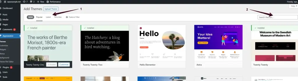 add themes on wordpress add themes on wordpress