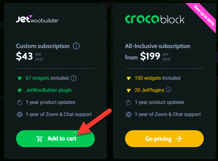 JetWooBuilder Pricing