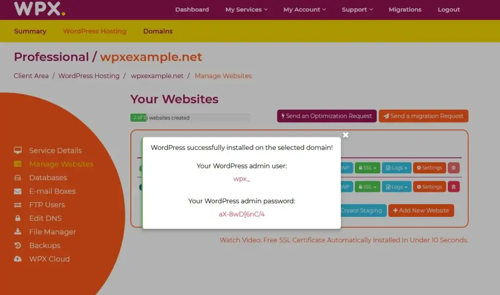 WordPress Site Is Installing on WPX Hosting WordPress Site Is Installing on WPX Hosting