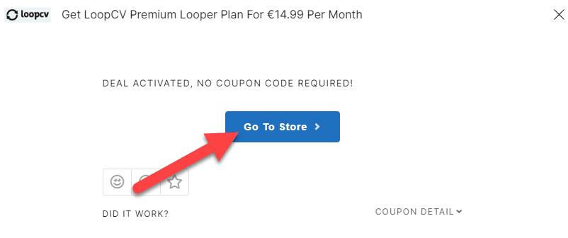 LoopCV Deal Activated