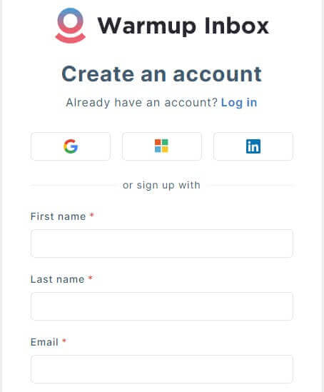 Warmup Inbox Signup
