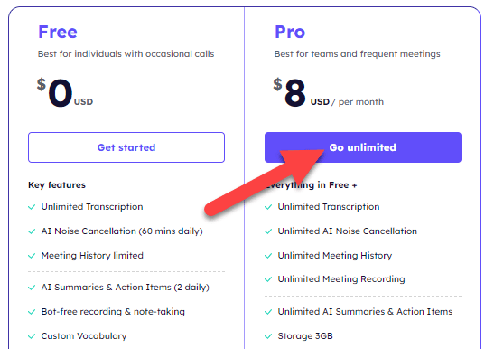 Krisp AI Pricing