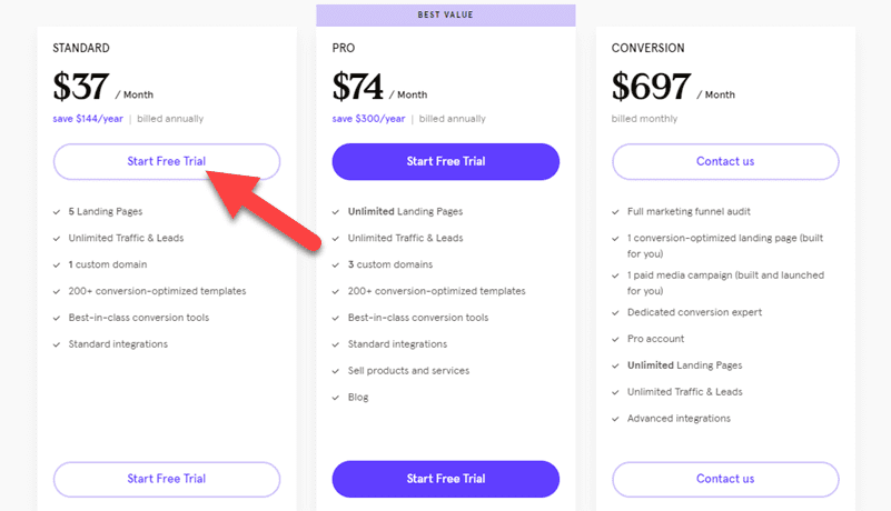 LeadPages Pricing