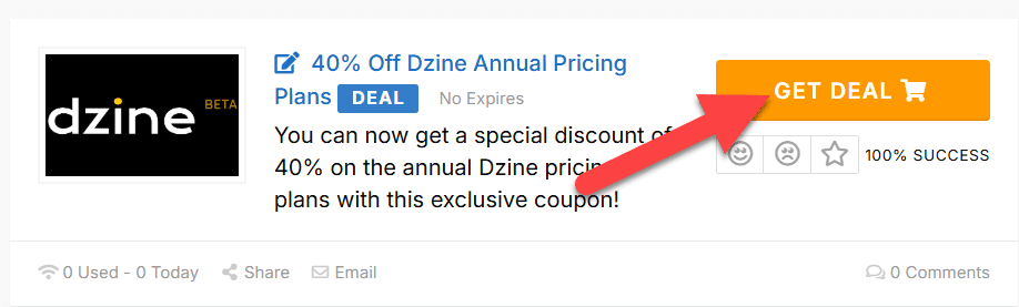 Dzine Coupons