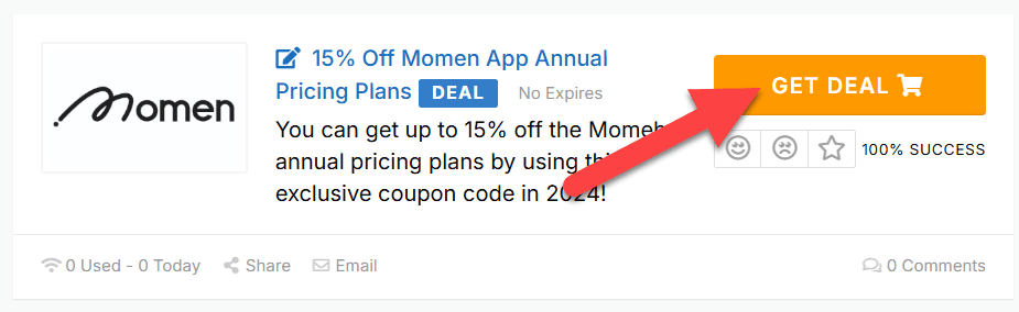 Momen.app Coupon
