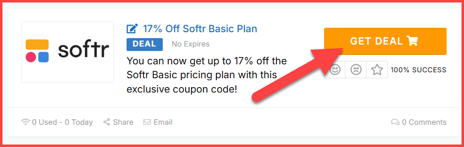 Softr Coupons
