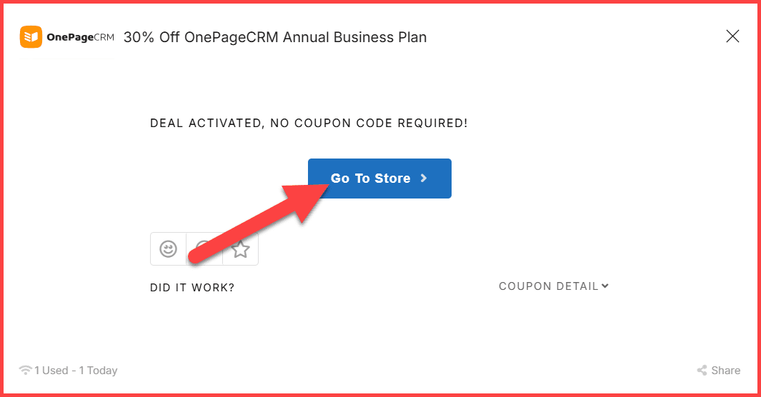 OnePageCRM Deal