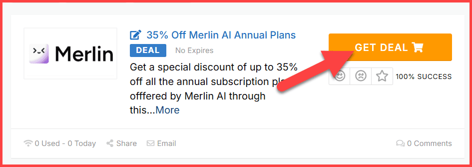 Merlin AI Coupons