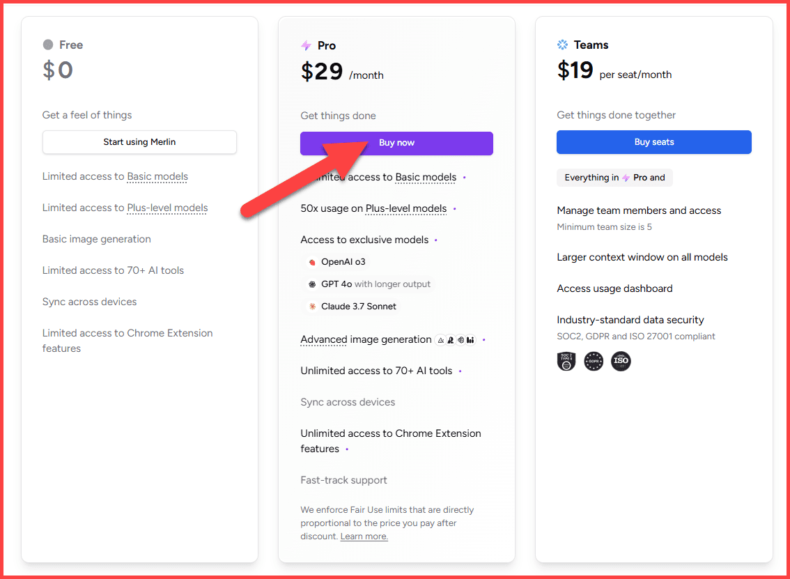 Merlin AI Pricing